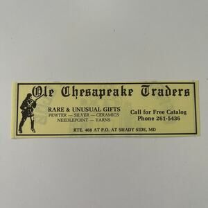 Ole Chesapeake Traders Rare & Unusual Gifts Shady Side MD 1975 Ad SAH7-S60